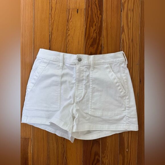 J Crew White Denim Shorts - Picture 1 of 6